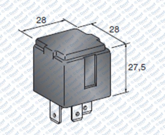 MTA 0603050 Micro Role 12v 50 Amper 4 Fisli Siyah  ####